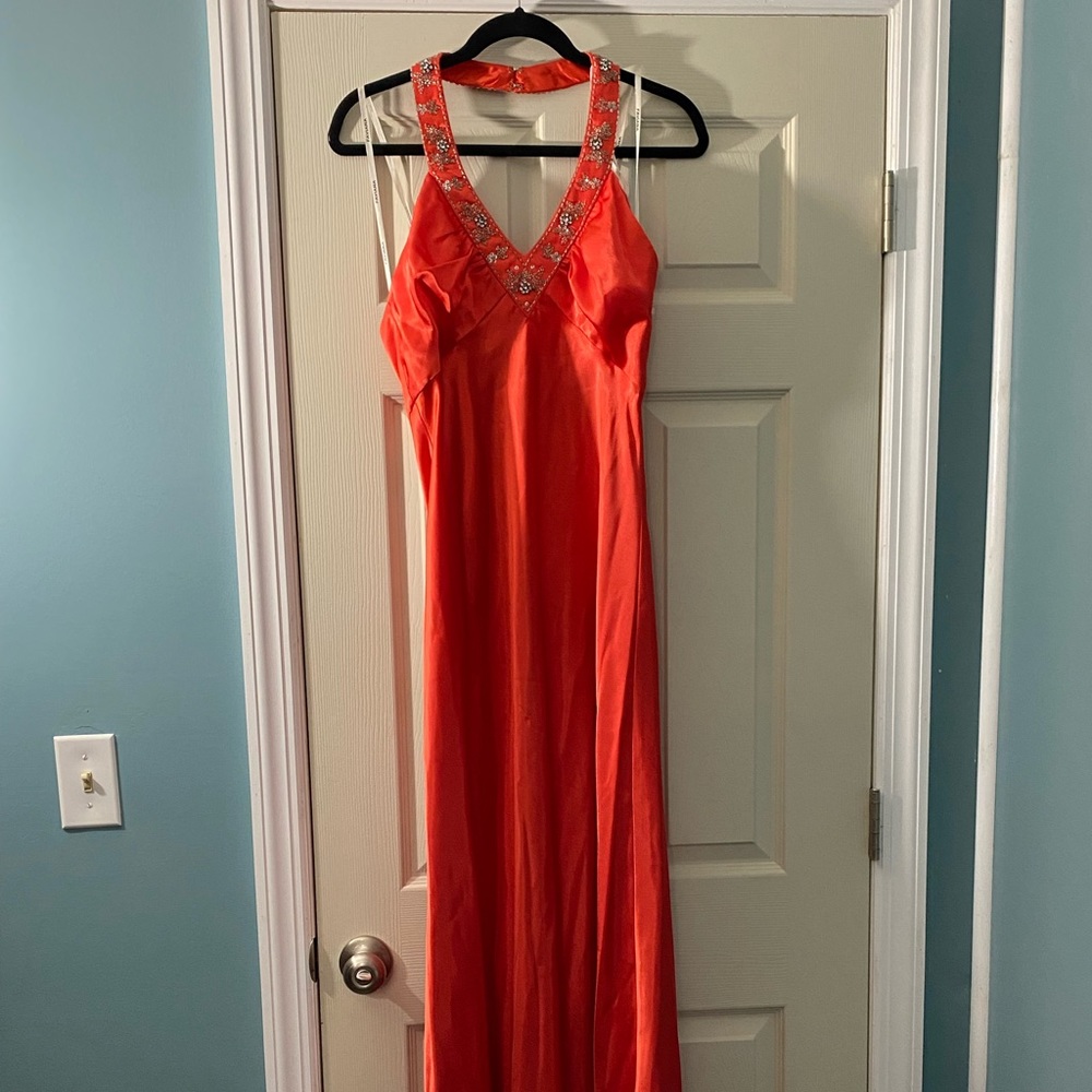 Orange Faviana Halter Dress- Like New/Never Worn
